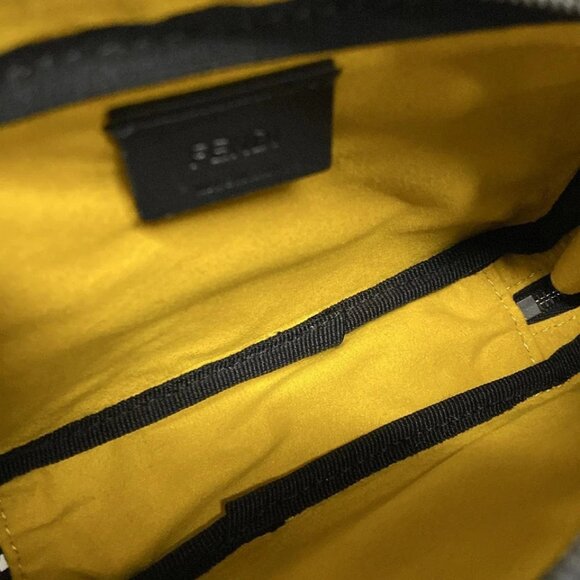 FENDI Zucca Gray Black Yellow PVC Leather - Shoulder Bag 811-021425 - Picture 11 of 14